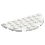 Plate Round Half 4 x 8 (White)