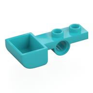 Launcher, 1 x 4 with 1 x 2 Plate with Pin Hole and Bucket (Catapult) (Medium Azure)