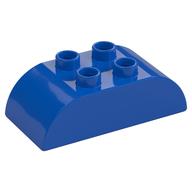 Duplo Brick 2 x 4 Curved Top (Blue)