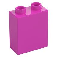 Duplo Brick 1 x 2 x 2 with Bottom Tube (Dark Pink)