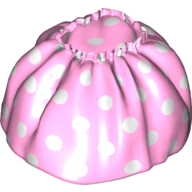 Duplo Skirt Satin with White Polka Dots (Bright Pink)