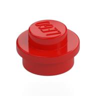 Plate Round 1 x 1 with Solid Stud (Red)