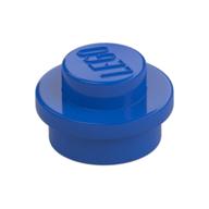 Plate Round 1 x 1 with Solid Stud (Blue)