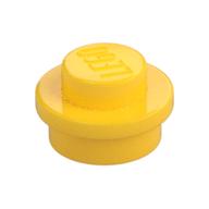 Plate Round 1 x 1 with Solid Stud (Yellow)
