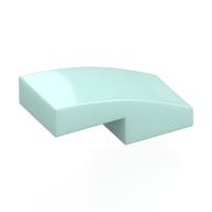 Brick Curved 2 x 1 No Studs [1/2 Bow] (Light Aqua)