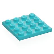 Plate 4 x 4 (Medium Azure)