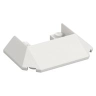 Brick Wedged, Sloped 45° 6 x 4 Double / 33°, 5 Bottom Tubes [Train Roof] (White)