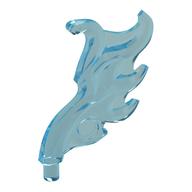 Wave / Flame Rounded Wing Shaped with Bar (Frozen Water) with Marbled Glitter Trans Clear Pattern (Glitter Trans-Light Blue)
