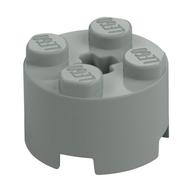 Brick Round 2 x 2 with Axle Hole (Light Gray)