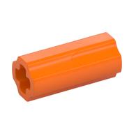 Technic Axle Connector Smooth [with x Hole + Orientation] (Orange)