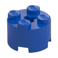 Brick Round 2 x 2 with Axle Hole (Blue)
