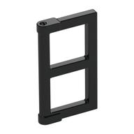 Window 1 x 2 x 3 Pane with Thick Corner Tabs (Black)