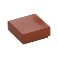 Tile 1 x 1 with Groove (Dark Orange)