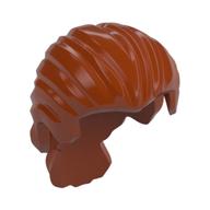 Hair Swept Back with Short Ponytail (Dark Orange)