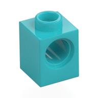 Technic Brick 1 x 1 with Pin Hole (Medium Azure)