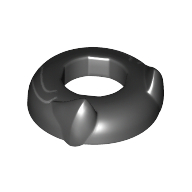 Head Top with Panther Ears with Silver Lines Print (Black)