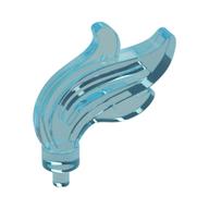 Flame / Headwear Accessory Plume / Feather, Triple Point (Trans-Light Blue)