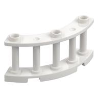 Fence Spindled 4 x 4 x 2 Quarter Round with 3 Studs (White)