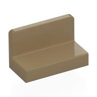 Panel 1 x 2 x 1 [Rounded Corners] (Dark Tan)