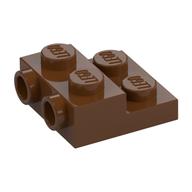 Plate Special 2 x 2 x 2/3 with Two Studs On Side and Two Raised [Solid Anti-stud] (Reddish Brown)