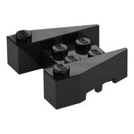 Brick Wedged 3 x 4 [Stud Notches] (Black)