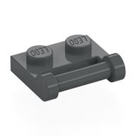 Plate Special 1 x 2 [Side Handle Closed Ends] (Dark Bluish Gray)