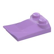 Brick Wedged, Curved 2 x 3 x 2/3 Two Studs, Wing End (Medium Lavender)