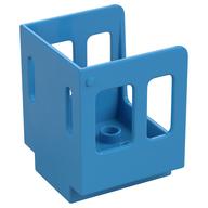 Duplo Train Cabin 3 x 3 x 3 1/2 Large Side Windows [Plain] (Dark Azure)