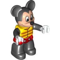 Duplo Figure Mickey Mouse with Yellow Lifejacket - Figure 31 (Yellow)