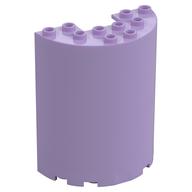 Cylinder Half 3 x 6 x 6 with 1 x 2 Cutout (Lavender)