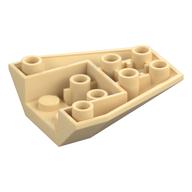 Brick Wedged, Sloped Inverted 4 x 4 Triple [4 Connections between Front Studs] (Tan)
