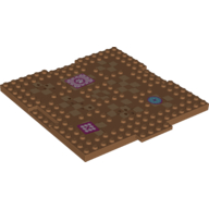 Plate Special 16 x 17 x 2/3 with 1 x 4 Recessed with Checkerboard Tiles, Paws and Rugs Print (Medium Nougat)