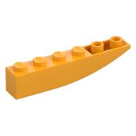 Brick Curved Inverted 6 x 1 (Bright Light Orange)