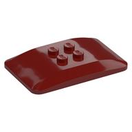 Brick Curved 6 x 4 x 2/3 Quad Curved with 2 x 2 Studs (Dark Red)