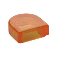 Tile Round 1 x 1 Half Circle (Trans-Orange)