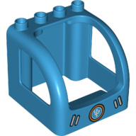 Duplo Cab 4 x 4 x 3 with Grill and Exo-Flex Circuit Print (Dark Azure)
