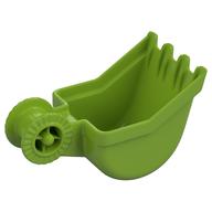 Duplo Digger Bucket - Small with Locking Ring - 4 teeth (Lime)