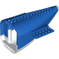 Aircraft Fuselage Curved Aft Section with White Base (Blue)