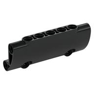 Technic Panel Curved 7 x 3 with 2 Pin Holes through Panel Surface (Black)