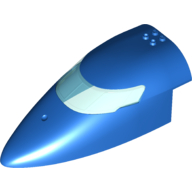 Aircraft Fuselage Curved Forward 8 x 16 x 5 with Trans-Light Blue Glass (Blue)