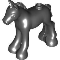 Animal, Horse / Foal, with Gray Eye Shadow, Gray Eyes, Black Pupils, Eye Lashes Print (Black)