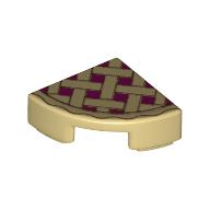 Tile Round 1 x 1 Quarter with Lattice Pie Print (Tan)