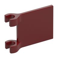 Flag 2 x 2 Square, Flat Clip Edge [Thick Clips] (Dark Red)