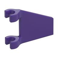Flag 2 x 2 Trapezoid with Flat Area between Clips (Dark Purple)
