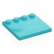 Plate Special 4 x 4, Studs on One Edge Plain] (Medium Azure)