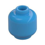 Minifig Head [Plain] [Hollow Stud] (Dark Azure)