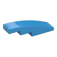 Brick Curved 4 x 1 No Studs [Stud Holder with Symmetric Ridges] (Dark Azure)