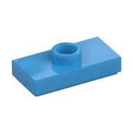 Plate Special 1 x 2 with 1 Stud with Groove and Inside Stud Holder (Jumper) (Dark Azure)