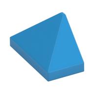 Brick Sloped 45° 2 x 1 Triple with Inside Stud Holder (Dark Azure)
