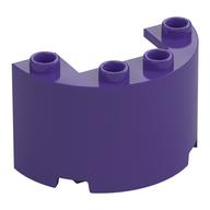 Cylinder Half 2 x 4 x 2 with 1 x 2 Cutout (Dark Purple)